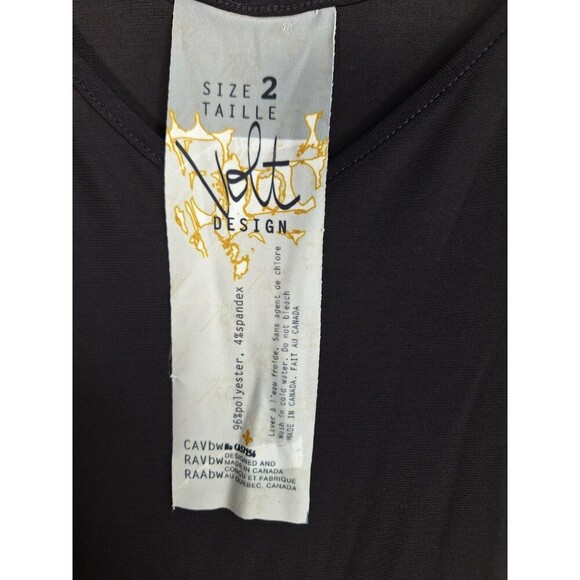 Volt Design Robe‎ Basique No 436 Ravb Black Spagetti Strap Dress Size 2 NWT - Picture 3 of 6
